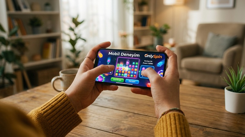 OnlySpin mobil deneyim ve cep telefonu oyun kültürü görsel rehber