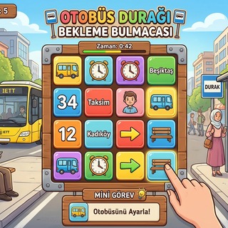 OtobüsDurağı Bekleme Bulmacası kısa süre mini görev paketi