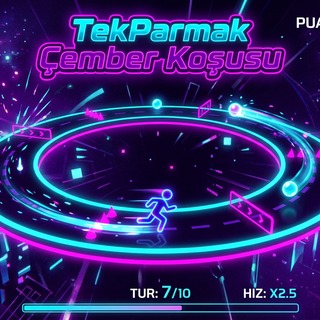 TekParmak Çember Koşusu mobil refleks oyun modu ekran görüntüsü